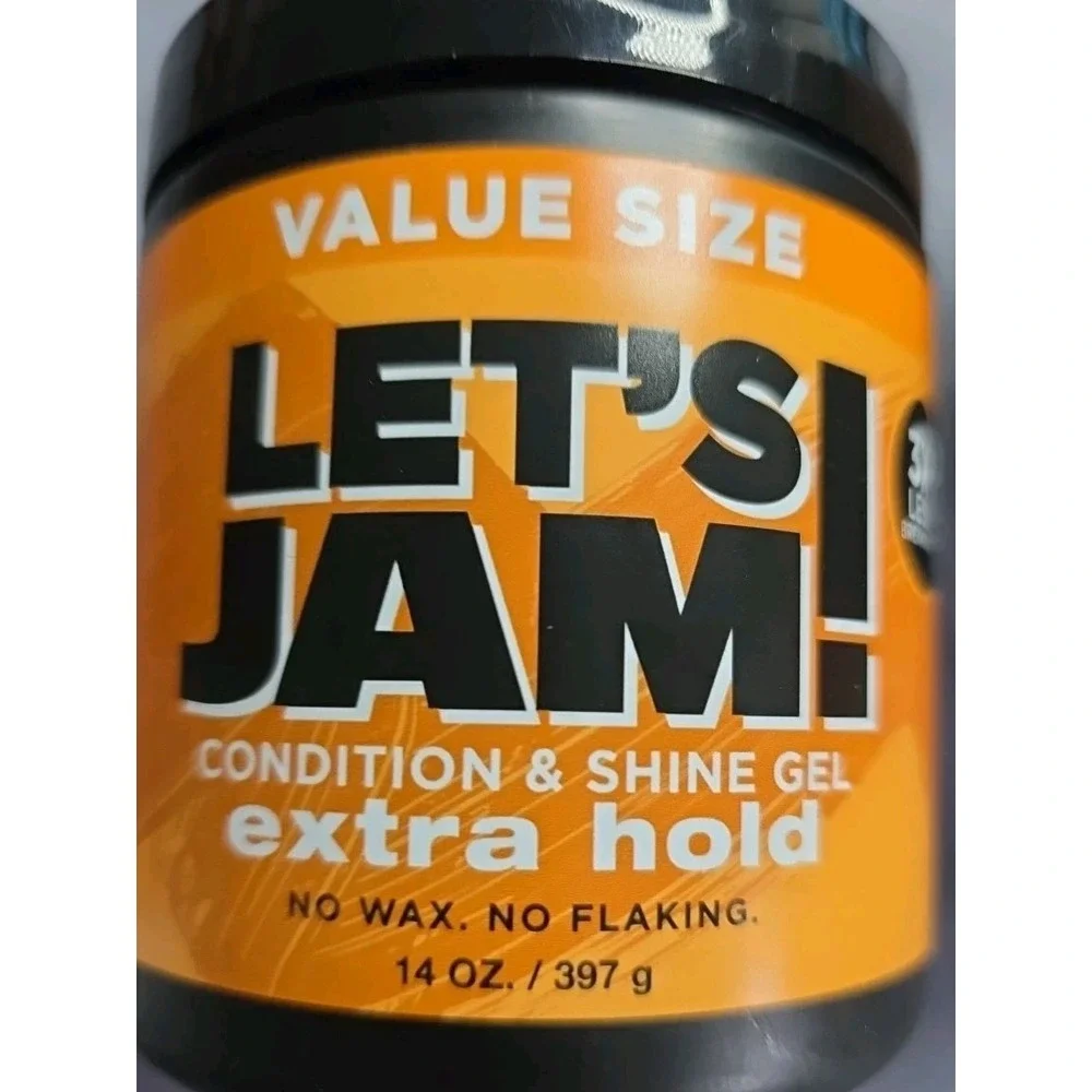 Let's Jam Extra Hold Conditioning & Shine Hair Gel Value Size 14oz Lot of 2
